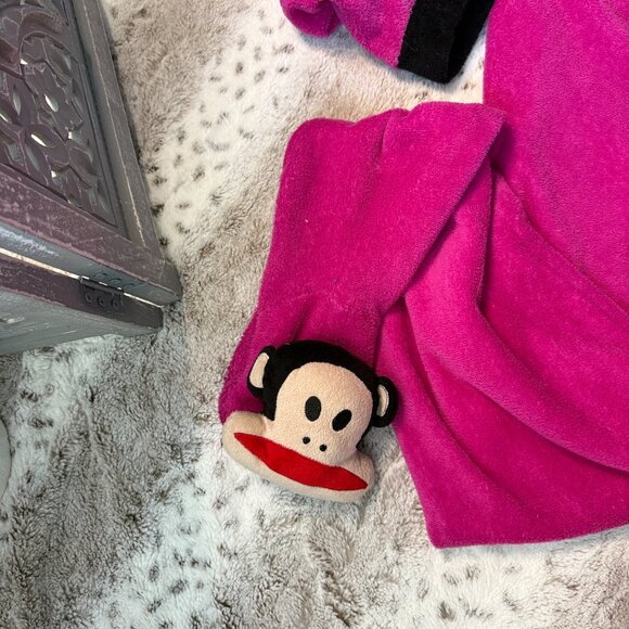 Paul Frank monkey onesie costume small hot pink fleece loungewear girlhoodcore - Picture 4 of 9